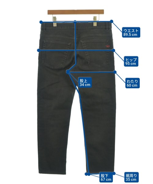 DIESEL（ディーゼル）デニムパンツ 黒 サイズ:33(L位) メンズ/2200621095067