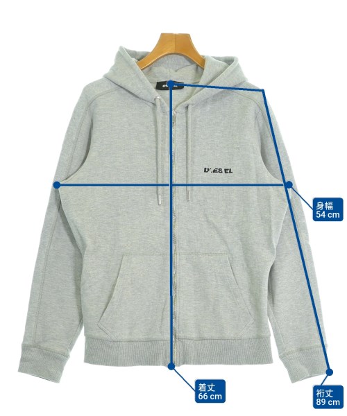DIESEL（ディーゼル）パーカー グレー サイズ:L メンズ/2200623274033