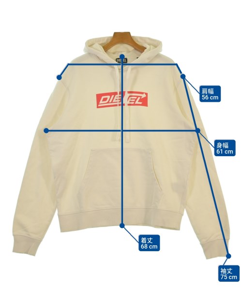DIESEL（ディーゼル）パーカー 白 サイズ:XL メンズ/2200639384146