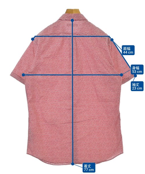 DIESEL（ディーゼル）カジュアルシャツ 赤 サイズ:L メンズ/2200618010233