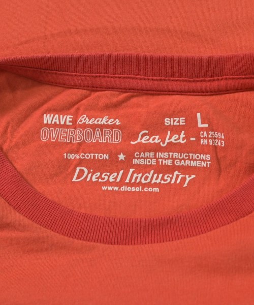 DIESEL（ディーゼル）Tシャツ・カットソー オレンジ サイズ:L メンズ/2200641955020