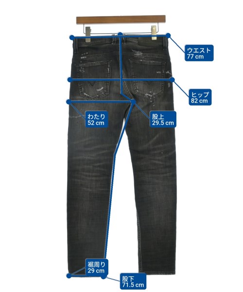 DIESEL（ディーゼル）デニムパンツ 黒 サイズ:28(S位) メンズ/2200642586032