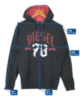 DIESEL（ディーゼル）パーカー 黒 サイズ:S メンズ/2200642998071