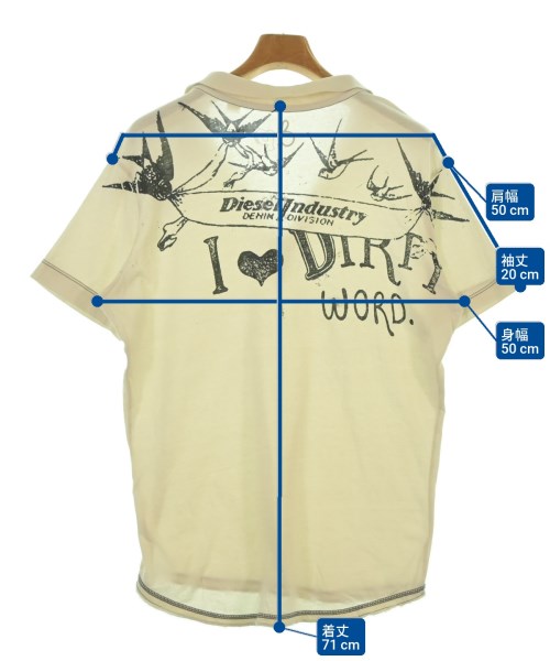 DIESEL（ディーゼル）Tシャツ・カットソー 白 サイズ:-(M位) メンズ/2200575874091