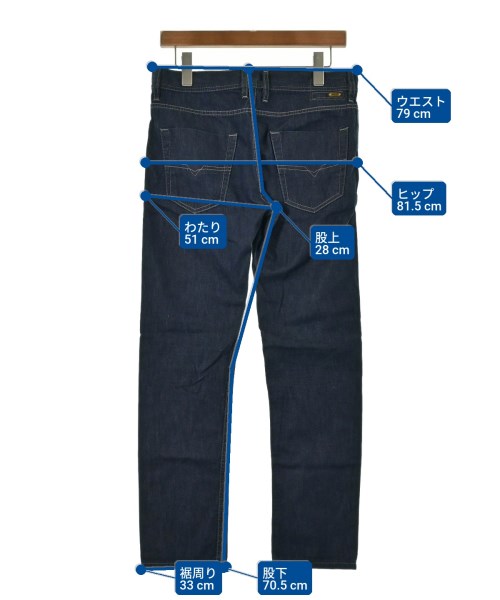 DIESEL（ディーゼル）デニムパンツ 紺 サイズ:28(S位) メンズ/2200625012060