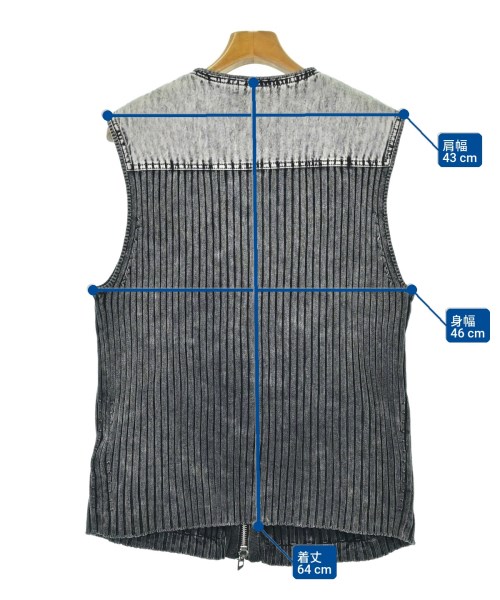 DIESEL（ディーゼル）ベスト グレー サイズ:M メンズ/2200626993023