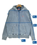 DIESEL（ディーゼル）パーカー 青 サイズ:M メンズ/2200627210013