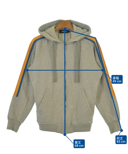 DIESEL（ディーゼル）パーカー グレー サイズ:XS メンズ/2200628915061