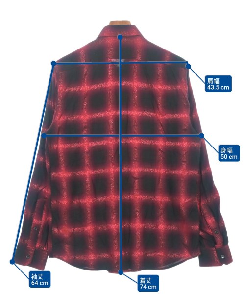 DIESEL（ディーゼル）カジュアルシャツ 赤 サイズ:M メンズ/2200615749013