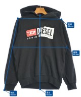 DIESEL（ディーゼル）パーカー 黒 サイズ:XS メンズ/2200613191203