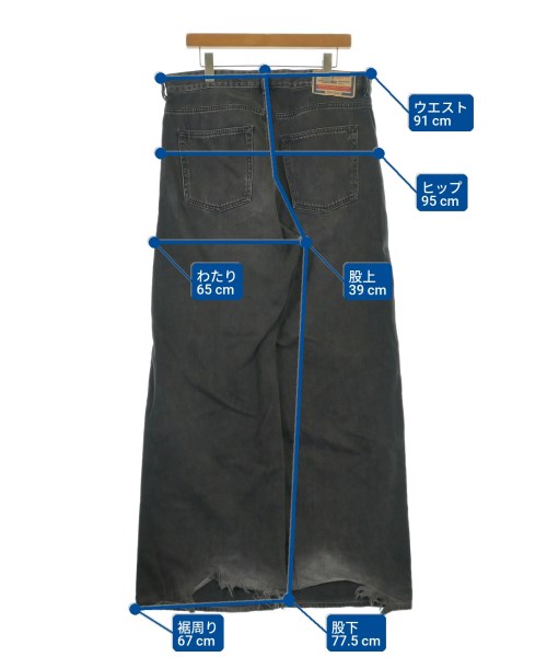 DIESEL（ディーゼル）デニムパンツ 黒 サイズ:32(L位) メンズ/2200618145034