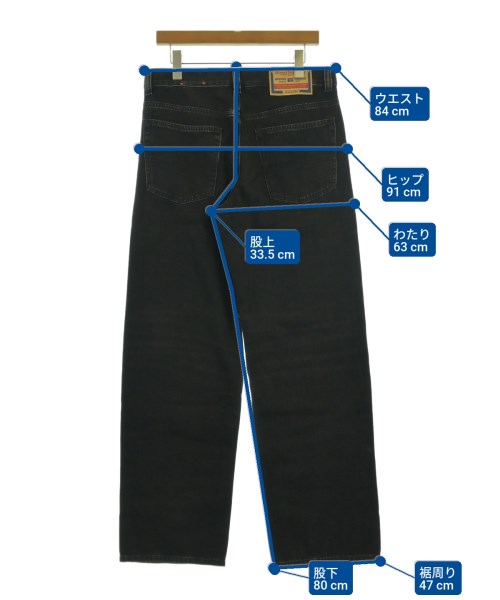 DIESEL（ディーゼル）デニムパンツ 黒 サイズ:30(M位) メンズ/2200614886160