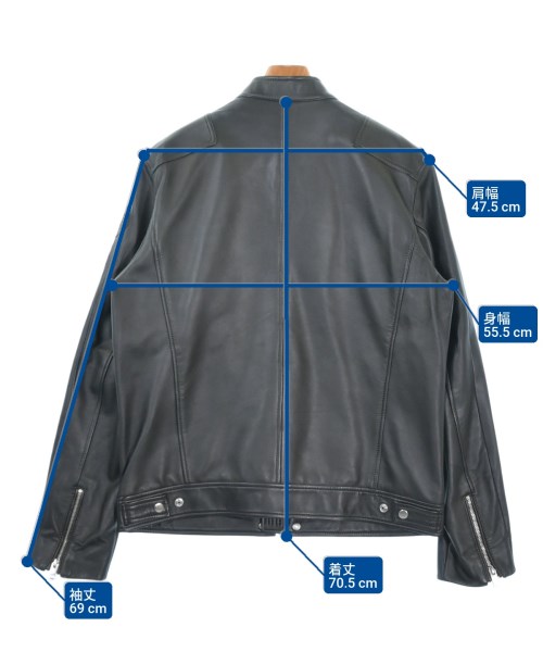 DIESEL（ディーゼル）ライダース 黒 サイズ:XL メンズ/2200620915045