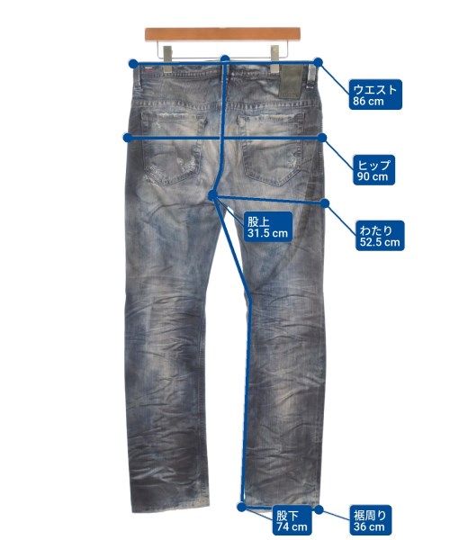 DIESEL（ディーゼル）デニムパンツ 紺 サイズ:29(S位) メンズ/2200568348080