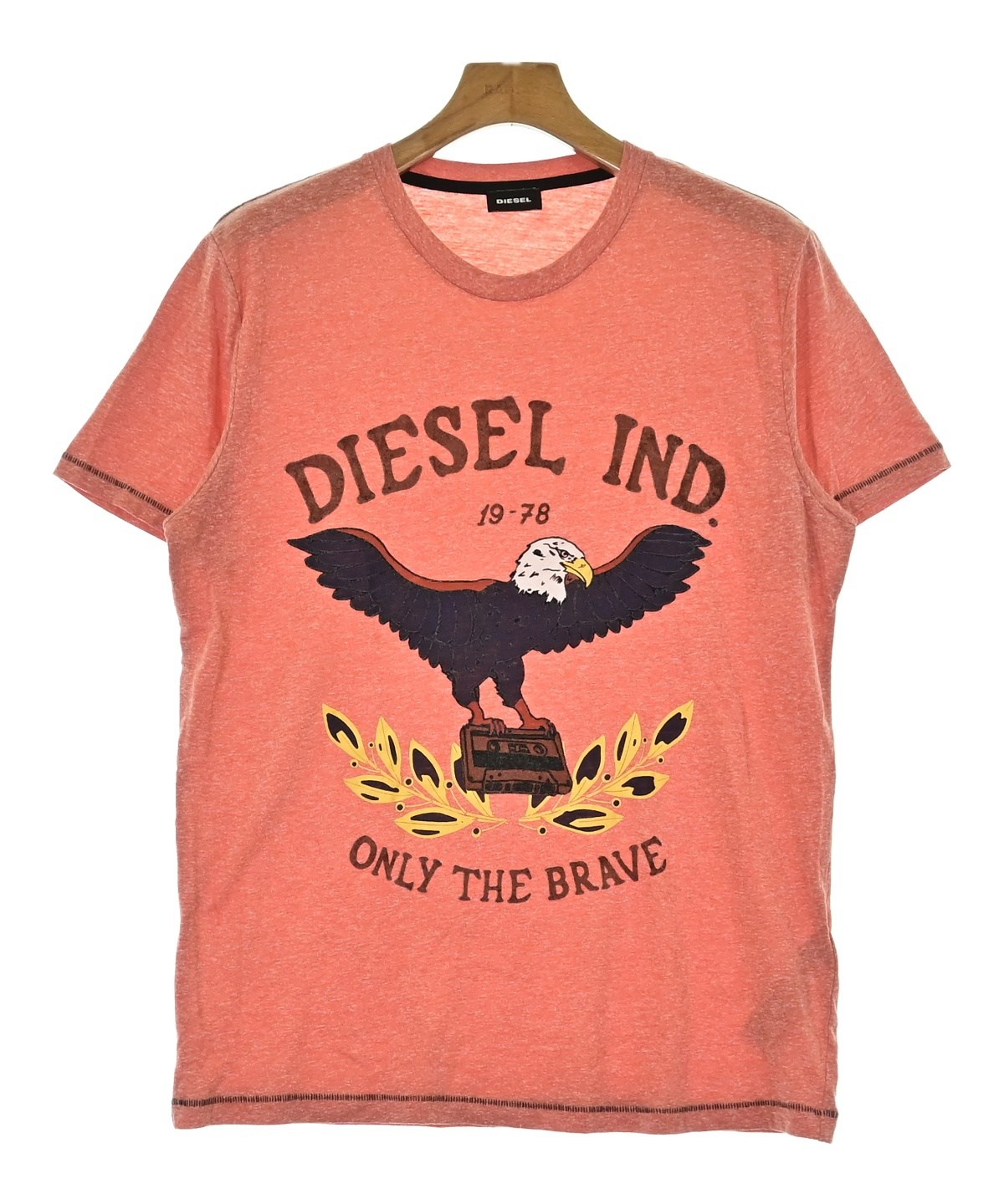 DIESEL（ディーゼル）Tシャツ・カットソー オレンジ サイズ:L メンズ 