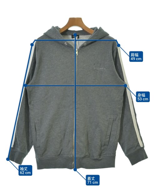 DIESEL（ディーゼル）パーカー グレー サイズ:M メンズ/2200676675054