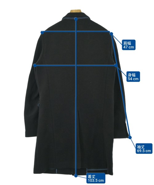 DIESEL（ディーゼル）チェスターコート 黒 サイズ:52(XXL位) メンズ/2200674884021