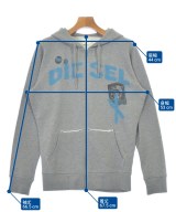 DIESEL（ディーゼル）パーカー グレー サイズ:M メンズ/2200689939020
