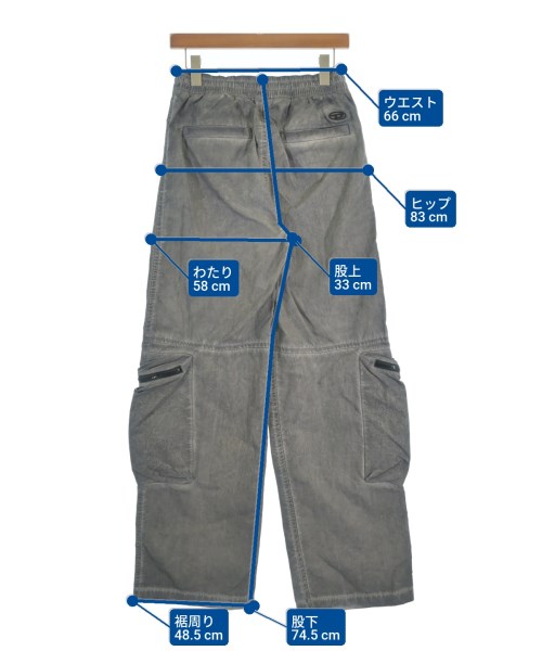 DIESEL（ディーゼル）カーゴパンツ グレー サイズ:XS メンズ/2200696360015