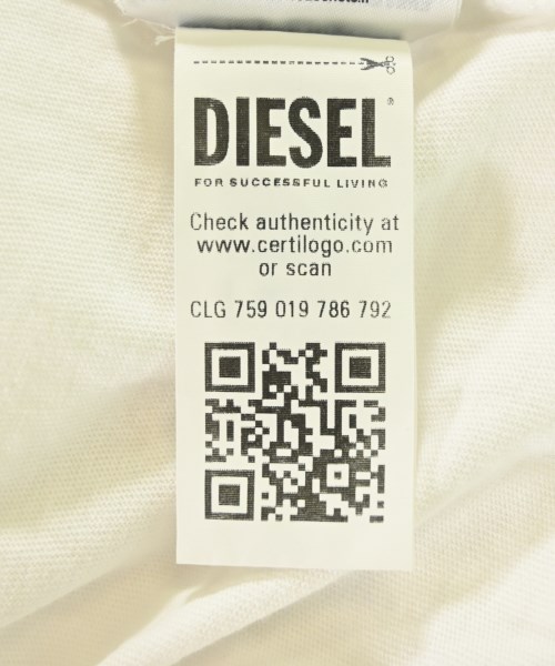 DIESEL（ディーゼル）Tシャツ・カットソー 白 サイズ:S メンズ/2200699517041