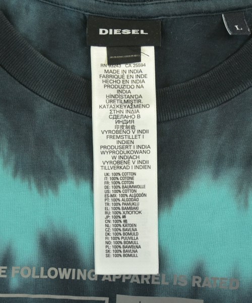 DIESEL（ディーゼル）Tシャツ・カットソー 青 サイズ:L メンズ/2200700372027