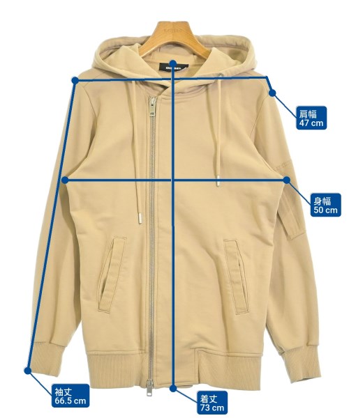 DIESEL（ディーゼル）パーカー ベージュ サイズ:XS メンズ/2200700686049