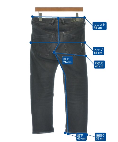 DIESEL（ディーゼル）デニムパンツ 黒 サイズ:28(S位) メンズ/2200654706077