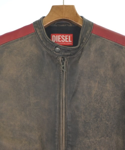DIESEL（ディーゼル）ライダース 茶 サイズ:46(M位) メンズ/2200655722014