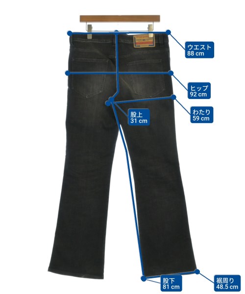 DIESEL（ディーゼル）デニムパンツ 黒 サイズ:32(L位) メンズ/2200655722021
