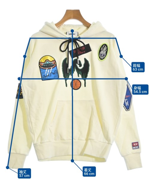 DIESEL（ディーゼル）パーカー 白 サイズ:S メンズ/2200657099022