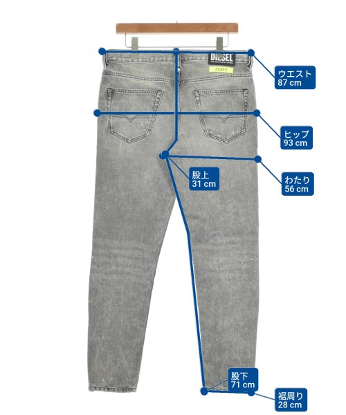 DIESEL（ディーゼル）デニムパンツ グレー サイズ:32(L位) メンズ/2200654938232