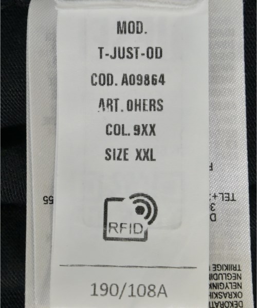 DIESEL（ディーゼル）Tシャツ・カットソー 黒 サイズ:XXL メンズ/2200661620052