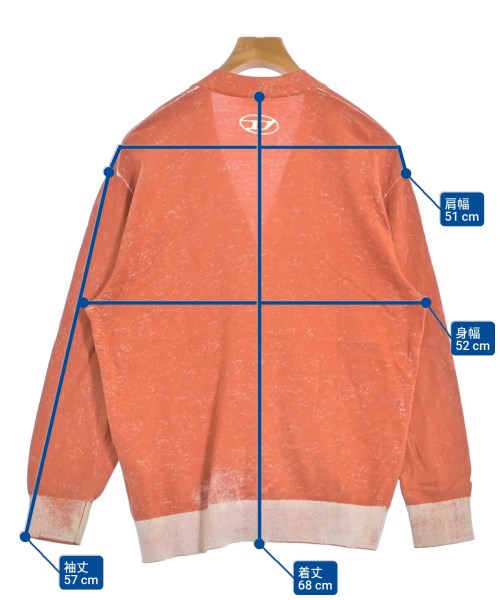 DIESEL（ディーゼル）カーディガン オレンジ サイズ:S メンズ/2200655703259