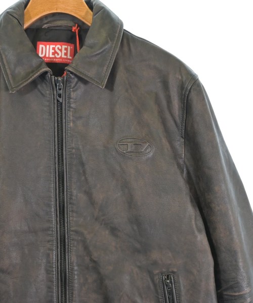 DIESEL（ディーゼル）ライダース 茶 サイズ:50(XL位) メンズ/2200711291010