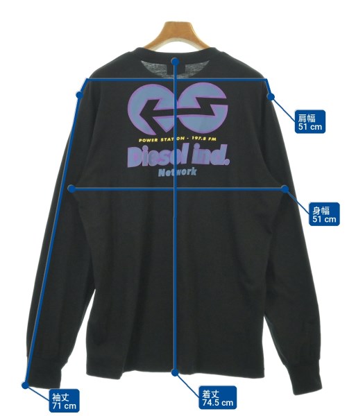 DIESEL（ディーゼル）Tシャツ・カットソー 黒 サイズ:XL メンズ/2200708680063