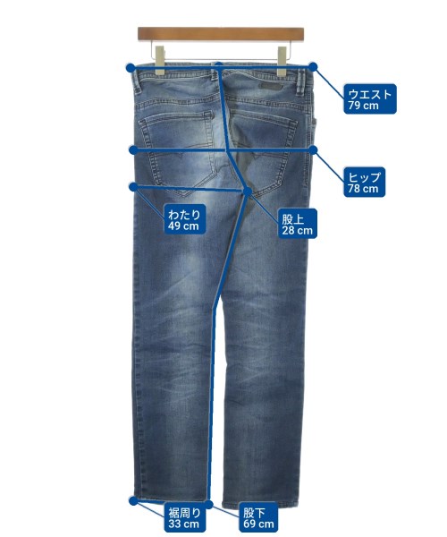 DIESEL（ディーゼル）デニムパンツ 青 サイズ:30(M位) メンズ/2200712574099
