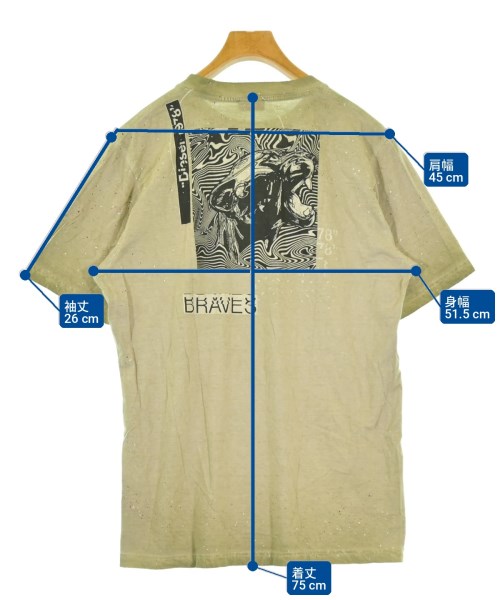 DIESEL（ディーゼル）Tシャツ・カットソー カーキ サイズ:XS メンズ/2200712776035