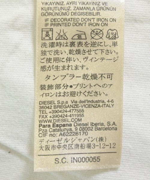 DIESEL（ディーゼル）Tシャツ・カットソー 白 サイズ:XS メンズ/2200714297019