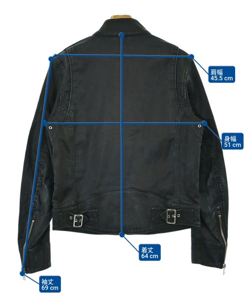 DIESEL（ディーゼル）ライダース 紺 サイズ:M メンズ/2200711927032