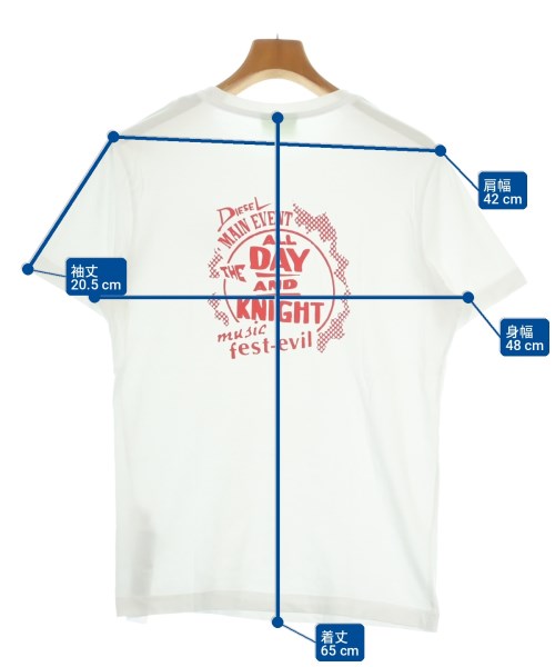 DIESEL（ディーゼル）Tシャツ・カットソー 白 サイズ:S メンズ/2200717769094