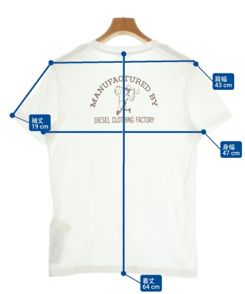 DIESEL（ディーゼル）Tシャツ・カットソー 白 サイズ:S メンズ/2200717769100