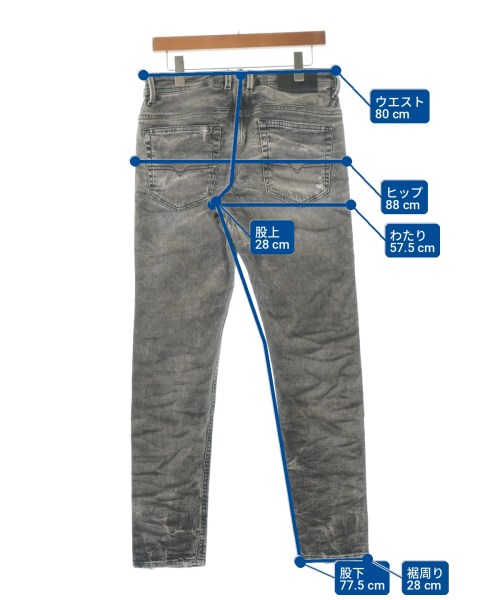 DIESEL（ディーゼル）デニムパンツ グレー サイズ:32(L位) メンズ/2200719180019
