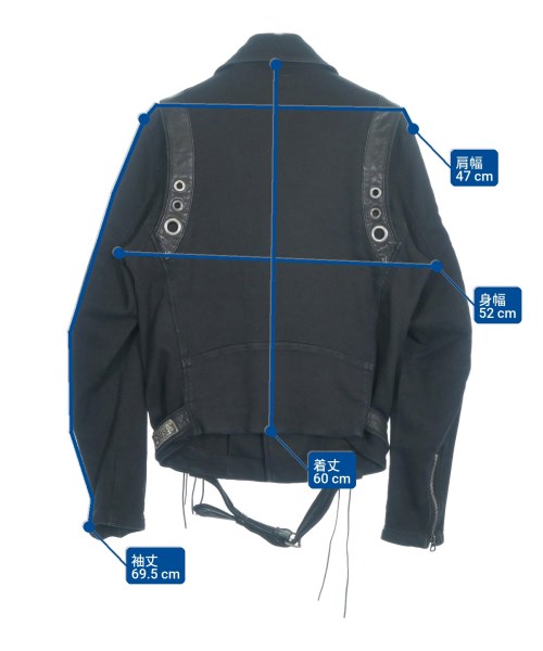 DIESEL（ディーゼル）ライダース 黒 サイズ:L メンズ/2200650279018