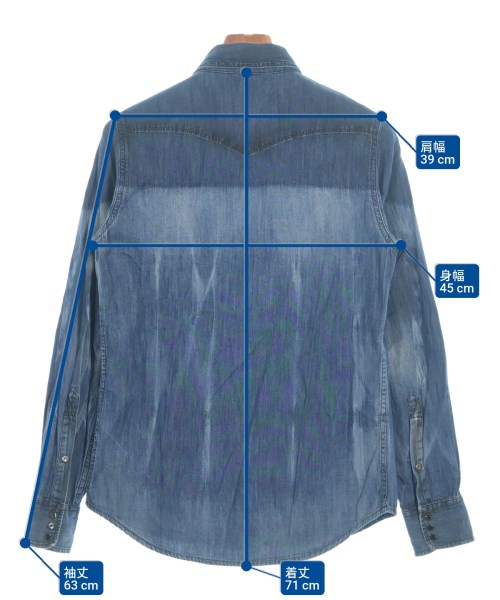 DIESEL（ディーゼル）カジュアルシャツ 青 サイズ:XS メンズ/2200642229069