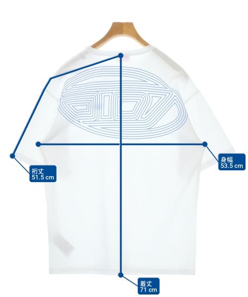 DIESEL（ディーゼル）Tシャツ・カットソー 白 サイズ:S メンズ/2200702658044