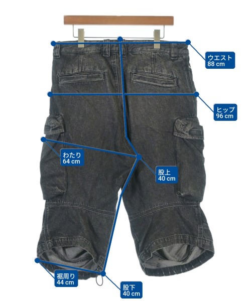 DIESEL（ディーゼル）ショートパンツ 黒 サイズ:30(M位) メンズ/2200703799029