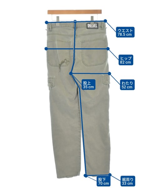 DIESEL（ディーゼル）カーゴパンツ カーキ サイズ:29(S位) メンズ/2200704063020