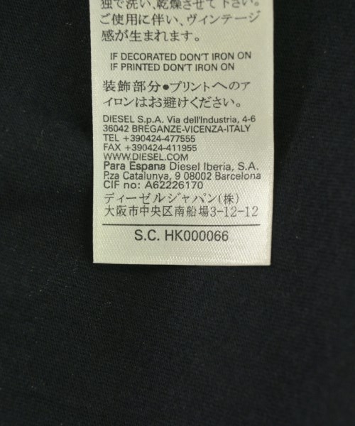 DIESEL（ディーゼル）Tシャツ・カットソー 黒 サイズ:S メンズ/2200708136041