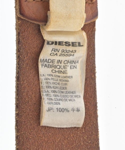 DIESEL（ディーゼル）ベルト ベージュ サイズ:85 メンズ/2200708136096