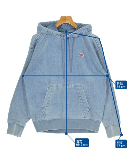 DIESEL（ディーゼル）パーカー 青 サイズ:XS メンズ/2200663476039